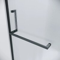 Grossman Pragma 100x100x195 120.K33.03.1010.21.02 (черный матовый/стекло шиншилла) Image #2