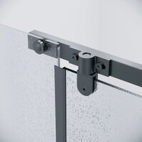 Grossman Pragma 100x100x195 120.K33.03.1010.21.02 (черный матовый/стекло шиншилла) Image #3