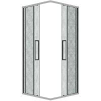 Grossman Cosmo 100x100x195 300.K33.02.1010.10.02 (хром/шиншилла стекло) Image #2