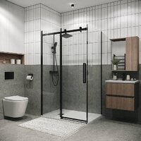 Grossman Classic 100x90x195 120.K33.04.1090.21.00 (черный матовый/стекло прозрачное) Image #2