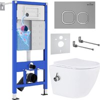 Roxen Antares Bidet в комплекте с инсталляцией StounFix Dual Fresh 6 в 1 947524 (кнопка: хром матовый) Image #1