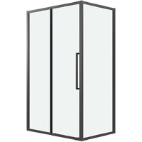 Grossman Cosmo 130x80x195 120.K33.02.1380.21.00 (черный матовый/стекло прозрачное)
