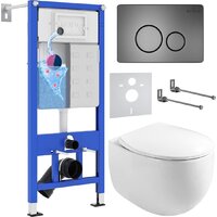 Roxen Egg в комплекте с инсталляцией StounFix Dual Fresh 6 в 1 964237 (кнопка: оружейная сталь) Image #1