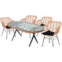 Garden Story Адриан GS006/GS007 (черный/ротанг бежевый)