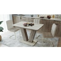 Трия Чинзано тип 1 раздвижной (дуб сонома трюфель/стекло бежевое м.) Image #3