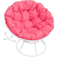 M-Group Папасан пружинка 12040108 (белый/розовая подушка) Image #1