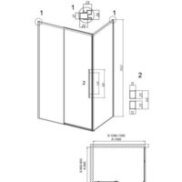 Grossman Galaxy 130x90x195 120.K33.01.1390.21.10 (черный матовый/тонированное стекло) Image #19
