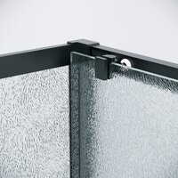 Grossman Cosmo 130x80x195 120.K33.02.1380.21.02 (черный матовый/стекло шиншилла) Image #4