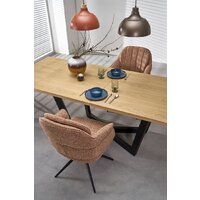 Halmar Massive 2 160-250/90/77 (дуб натуральный/черный) Image #4