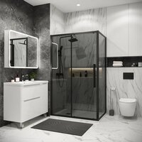 Grossman Cosmo 110x100x195 120.K33.02.1110.21.10 (черный матовый/стекло тонированное) Image #6