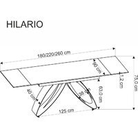 Halmar Hilario 180-260/90/75 (орех/черный) Image #9
