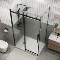 Grossman Classic 110x80x195 120.K33.04.1180.21.00 (черный матовый/стекло прозрачное) Image #5