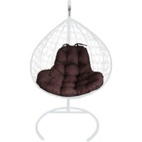 M-Group XL 11120105 (белый ротанг/коричневая подушка)