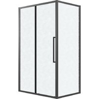 Grossman Cosmo 130x90x195 120.K33.02.1390.21.02 (черный матовый/стекло шиншилла)