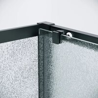 Grossman Cosmo 110x100x195 120.K33.02.1110.21.02 (черный матовый/стекло шиншилла) Image #4