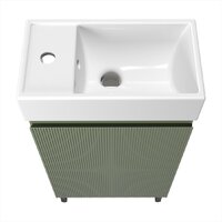 Wellsee Тумба под умывальник 3 в 1 WC Area 221805006 (тумба/матовый зеленый, раковина/глянцевый белый, ножки/матовый черный) Image #3