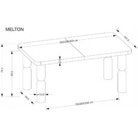 Halmar Melton 200-300/101/76 (орех светлый/орех светлый) Image #20