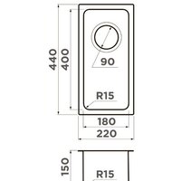 Omoikiri Tadzava 22-U/I Ultra 15 IN (нержавеющая сталь) Image #2