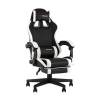 TopChairs Prophet с оттоманкой GF-8086 (черно-белый)