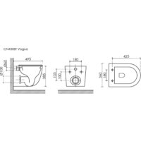 Ceramica Nova Vogue CN4008T (белый, с креплением и сиденьем) Image #9