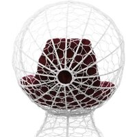 M-Group Кокос на подставке 11590102 (белый ротанг/бордовая подушка) Image #7