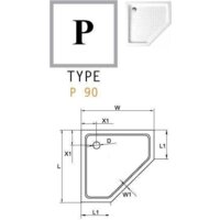 Cezares 90x90 TRAY-A-P-90-15-W0 (без сифона) Image #2