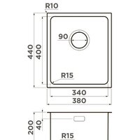 Omoikiri Tadzava 38-U/I Ultra 15 IN (нержавеющая сталь) Image #2