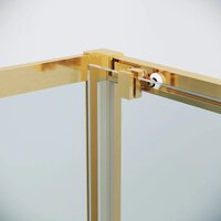 Grossman Cosmo 100x100x195 120.K33.02.1010.32.00 (золото сатин/стекло прозрачное) Image #4