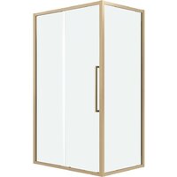 Grossman Cosmo 100x100x195 120.K33.02.1010.32.00 (золото сатин/стекло прозрачное) Image #1