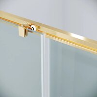 Grossman Cosmo 100x100x195 120.K33.02.1010.32.00 (золото сатин/стекло прозрачное) Image #3