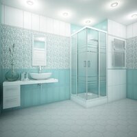 Метакам City Trend White 90x90x185 556637 (текстурированное стекло, без поддона) Image #2