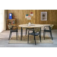 Halmar Pivot 102-142/102/75 (дуб артизан/черный)