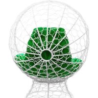 M-Group Кокос на подставке 11590104 (белый ротанг/зеленая подушка) Image #4