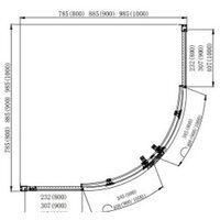 Aquatek 80x200 AQ ARI RO 08020BL (черный/прозрачное стекло) Image #7