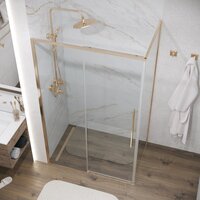 Grossman Galaxy 140x80x195 120.K33.01.1480.32.00 (золото сатин/стекло прозрачное) Image #9