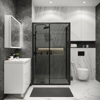 Grossman Cosmo 100х100х195 120.K33.02.1010.21.10 (черный матовый/стекло тонированное) Image #6