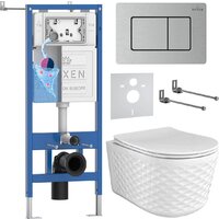 Roxen Vine Tornado в комплекте с инсталляцией StounFix Dual Fresh 6 в 1 979023 (кнопка: сатин)