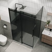 Grossman Classic 120x80x195 120.K33.04.1280.21.10 (черный матовый/тонированное стекло) Image #4