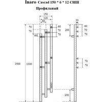 Маргроид Ferrum Inaro 3 Cascade СНШ профильный 150*6*12 Черный матовый, скрытого монтажа, таймер справа Image #2
