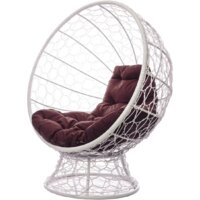 M-Group Кокос на подставке 11590105 (белый ротанг/коричневая подушка) Image #1