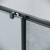 Grossman Cosmo 100x100x195 120.K33.02.1010.21.02 (черный матовый/стекло шиншилла) Image #3