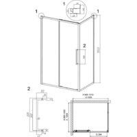 Grossman Cosmo 100x100x195 120.K33.02.1010.21.02 (черный матовый/стекло шиншилла) Image #10