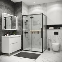 Grossman Cosmo 100x100x195 120.K33.02.1010.21.02 (черный матовый/стекло шиншилла) Image #7