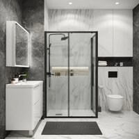 Grossman Cosmo 100x100x195 120.K33.02.1010.21.02 (черный матовый/стекло шиншилла) Image #9