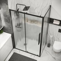 Grossman Cosmo 100x100x195 120.K33.02.1010.21.02 (черный матовый/стекло шиншилла) Image #8