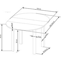 Halmar Ringo 102-142/102/76 (кашемир/черный) Image #8