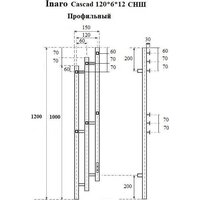 Маргроид Ferrum Inaro 3 Cascade СНШ профильный 120*6*12 Черный матовый, скрытого монтажа, таймер справа Image #2