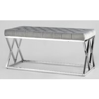Stool Group Инсигния Bench-011-GR (вельвет серый/сталь серебристый)