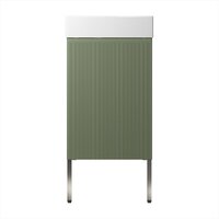 Wellsee Тумба под умывальник 3 в 1 WC Area 221805004 (тумба/матовый зеленый, раковина/глянцевый белый, ножки/нержавеющая сталь) Image #2