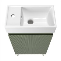 Wellsee Тумба под умывальник 3 в 1 WC Area 221805004 (тумба/матовый зеленый, раковина/глянцевый белый, ножки/нержавеющая сталь) Image #3